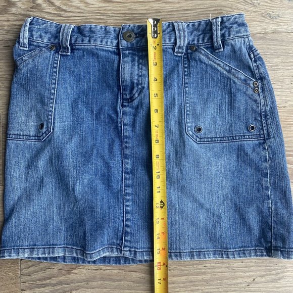 Liz Claiborne Petite Size 10 Denim Skirt W/Pockets Front and Back 99% Cotton - Picture 12 of 13
